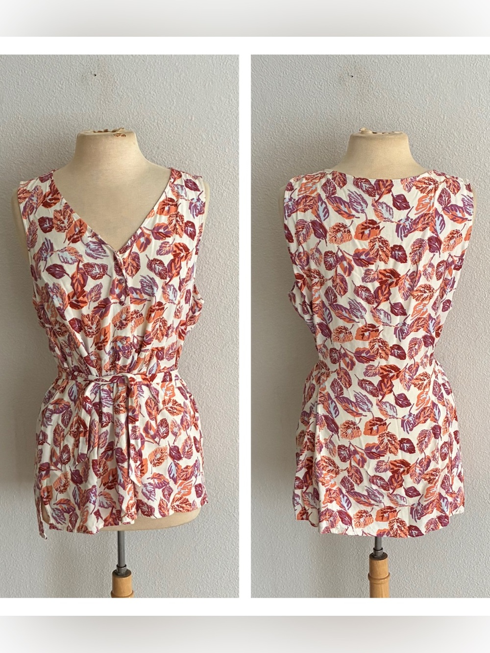 ModCloth floral tank with ties *SEE DESCRIPTION